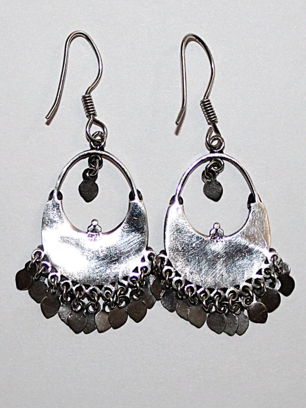 Sterling Silver Bohemian Indie Abalone Earrings - Picture 2 of 5
